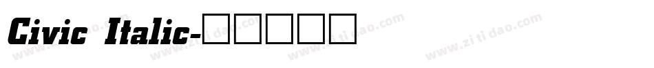 Civic Italic字体转换
